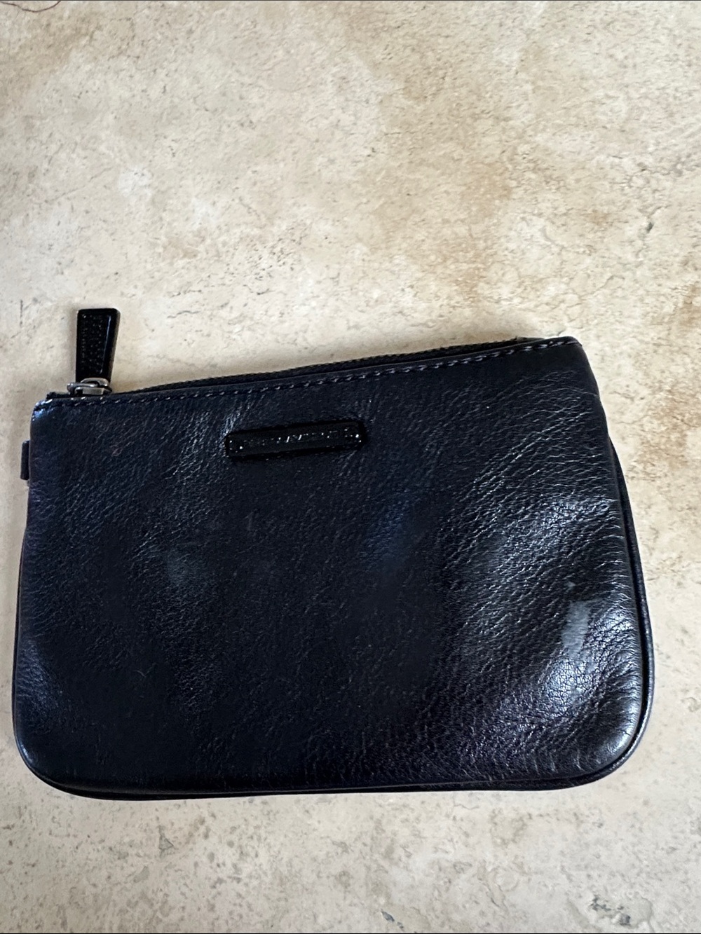 Rebecca Minkoff Black Leather Toiletry Pouch